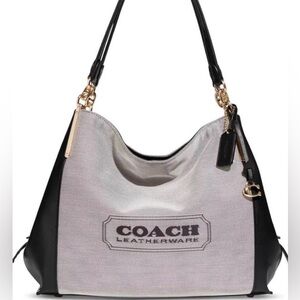 Coach Black and Gray Dalton 51 shoulder Bag! Gorgeous.